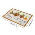 thumbnail image 3 of Fall Door Mat Outdoor  Give Thanks Fall Welcome Mat Decoration Autumn Harvest Pumpkin Thanksgiving Doormat Fall Entrance Non Slip Rug Mats 31.5x20in, 3 of 7