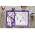thumbnail image 2 of Vargottam Napperons - Napperon pour Table à Manger, Ensemble de 4 - Serviette en Coton Imprimée et Réversible - Napperons d'Intérieur pour Maison et Cuisine Table à Manger - Asiatique (Violet), 2 of 5