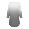 thumbnail image 5 of Pxiakgy Vente Chaude!! T-Shirts à Manches Longues Col Rond pour Femmes Printemps Automne Tie Dye Hauts Amples Tunique Décontractée Blouse Col Printemps Tunique Imprimée Décontractée T-Shirts Trois Quarts Hauts pour Femmes Gris L, 5 of 5