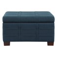 thumbnail image 3 of Detour Strap Square Storage Ottoman in Azure Blue Fabric, 3 of 7