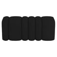 thumbnail image 2 of Contemporary Boucle Fabric Large Ottoman Bench - Black, 2 of 7