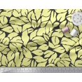 thumbnail image 2 of Soimoi Black Poly Georgette Fabric Basil Leaves Decor Fabric Printed Yard 42 Inch Wide, 2 of 3