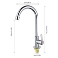 thumbnail image 2 of Robinet Ménager en Acier Inoxydable Pivotant à 360 Degrés Poignée Unique Trou Unique Durable et Pratique, 2 of 8
