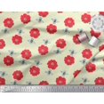thumbnail image 2 of Soimoi Cotton Voile Fabric Floral & Bee Insects Print Fabric by The Yard 42 Inch Wide, 2 of 3