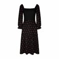 thumbnail image 4 of EGNMCR Robes d'Été Femmes Tendance 2024 Femmes Décontractées et Confortables Haut-Parleur Manches 3/4 Robe Imprimée Grande, 4 of 6