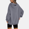 thumbnail image 4 of Plus Size Hoodies for Womens Drawstring Adjustable Pullover Blouses with Kangaroo Pocket Relaxed Fit Sweaters Comfort Casual Hooded Sweater Fall Winter Fleece Tops, 4 of 6
