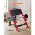 thumbnail image 2 of VEVOR Banc de Courbure de Prédicateur Réglable pour Gym à Domicile Machine pour Biceps Équipement de Barre, 2 of 9