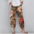 thumbnail image 1 of LOVZFMLL Pantalon Capri pour Femmes, Capris d'Été pour Dames Confortables, Amples, à Jambe Grand, à Imprimé Mode Multicolores, 3TG, 1 of 5