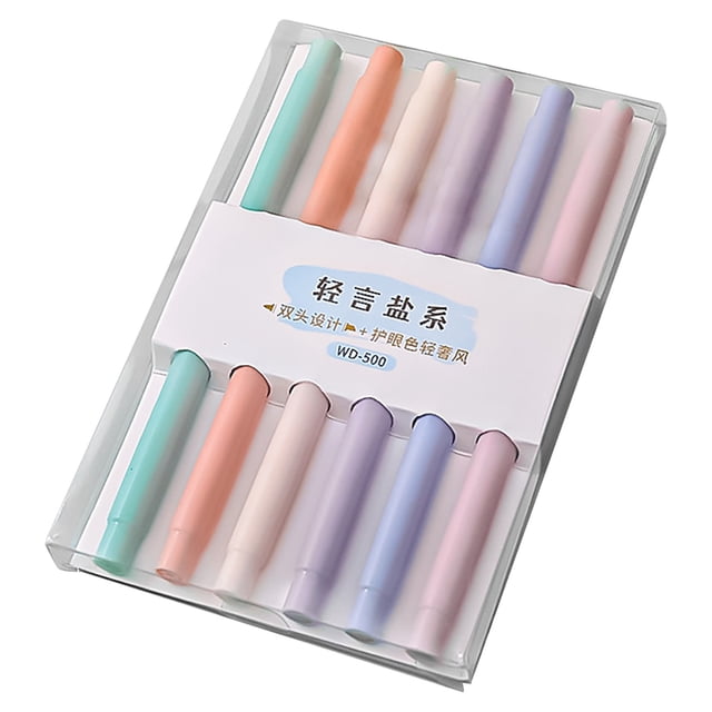 Double Ended Highlighter Colored Highlighters Colorful Highlighters Drawing Pens Fine Point Pens Color Highlighters Pens For Double Headed Pens Highlighters(7ml)