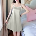 thumbnail image 2 of Dealovy Nuisettes pour Femmes à Bretelles Spaghetti Sans Manches Robe de Nuit Douce et Confortable Tenue de Nuit Courte Robe de Nuit Débardeur, 2 of 7