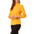 thumbnail image 4 of INSPIRE CHIC Women's Stand Collar Pleated Button Keyhole Button Blouse, 4 of 6