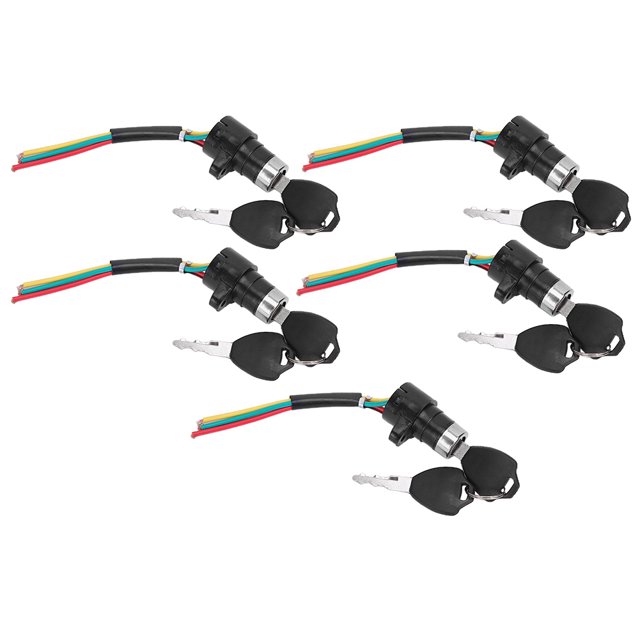 Fosa 5Set Electric Bicycle Electric Scooter Power Supply Lock Key Switch Electric Door Lock,E‑Bike Electronic Lock Switch,Electric Bicycle Power Supply Lock