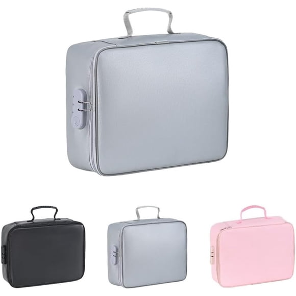 Securebrite Fireproof Keepsake Box with Lock, Portable Fireproof and Waterproof Document Storage Box for Documents, Letters, Passports, and Cards(Gray)