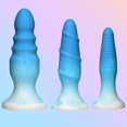 thumbnail image 3 of Curve Toys Simply Sweet Ensemble de Bouchons de Fesses en Silicone - Bleu, 3 of 5