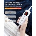 thumbnail image 3 of COZONY 50x60" Heated Throw Blanket, Thick Tufted Sherpa Electric Blanket Throw with 10 Heat Levels and 10 Time Settings, ETL Certified, Machine Washable, Fast Heating, Navy Blue, 3 of 14