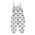 thumbnail image 4 of EGNMCR Rompers for Kids Toddler Baby Girl Jumpsuits Summer Printing Strap Romper Pants With Pockets Kid Rompers, 4 of 4