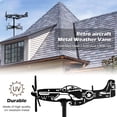 thumbnail image 3 of Girouette en Métal Résistante aux Intempéries, Indicateur de Direction du Vent Rétro Créatif, Accessoires de Décoration de Toit Weathercock pour Jardin Extérieur, Cour, Patio, Ferme, 3 of 8
