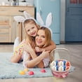 thumbnail image 4 of Easter Small Basket Easter Baskets For Kids Basket Round Small Woven Basket With Handle, 4 of 6
