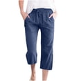 thumbnail image 1 of Bigersell Womens Jeans Stretchy Straight Jeans Clearance Flared Jeans Slim Boot Cut Denim Pants Button Closure Distressed Female Wide Leg Jeans Straight High Waist Cropped Pants Style J-50 Blue M, 1 of 5