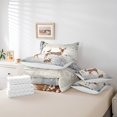 thumbnail image 4 of Christmas Full Comforter Set 7 Pieces,Reindeer Bird Rabbit Comforter for Full Size Bed Reversible,Watercolor Farmhouse Animal Bed in a Bag with Comforter,Sheets,Pillowcases & Shams, 4 of 5