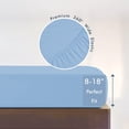 thumbnail image 4 of PEZHADA Housse de Matelas en Mousse Mémoire Drap-Housse Lit Double Pièce Unique Antidérapant Housse de Lit Fixe Housse de Matelas Tout Inclus Protection de Matelas Housse de Lit Fibre Douce Convient pour Dormir Nu, 4 of 9