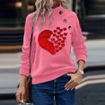 thumbnail image 1 of XZNGL Womens Round Neck Printed Color Fashion Top Long Sleeve Top Sweatshirts, 1 of 1