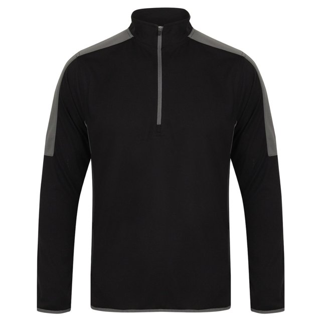 Finden & Hales Couche Intermédiaire Fermeture à Glissière 1/4 Panneau Contrasté pour Hommes