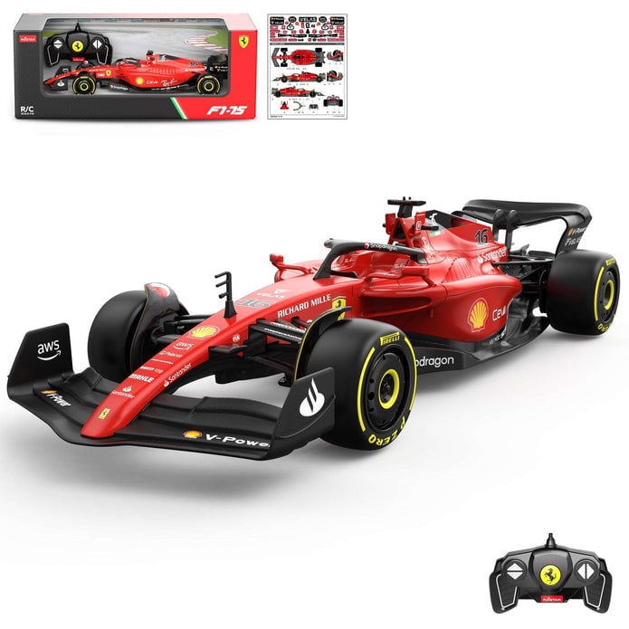 VOLTZ TOYS Licensed Ferrari F1-75 RC Car 1:18 Scale Remote Control Race Car with 2.4GHz, LED Lights, Toy for Kids & Adults