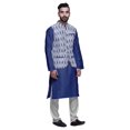 thumbnail image 2 of Atasi Indian Traditional Kurta Churidar Pajama Set With Nehru Jacket For Men, 2 of 3