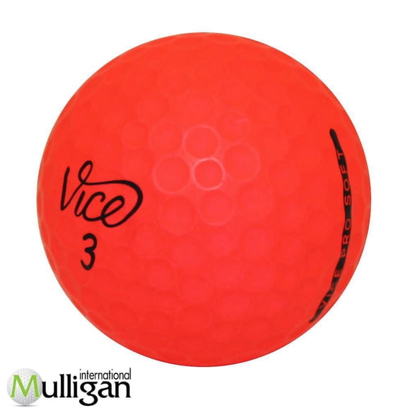 Mulligan - 12 balles de golf récupérées Vice Prosoft Mat 5A Pristine, rose