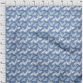 thumbnail image 4 of oneOone Velvet Medium Blue Fabric Birds Rooster Sewing Craft Projects Fabric Prints By Yard 58 Inch Wide, 4 of 4