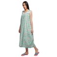 thumbnail image 4 of Moomaya Womens Lace Border Sleepwear For Ladies Button Placket Nightdress, 4 of 5