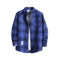 thumbnail image 1 of Kcodviy Chemise Décontractée pour Homme Imprimée Décontractée Automne/hiver à Manches Longues Chemise Habillée Dragon Simple pour Homme à Boutons Col à Revers à Carreaux Rayée avec Manche Chemise, 1 of 2