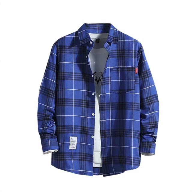 Kcodviy Chemise Décontractée pour Homme Imprimée Décontractée Automne/hiver à Manches Longues Chemise Habillée Dragon Simple pour Homme à Boutons Col à Revers à Carreaux Rayée avec Manche Chemise
