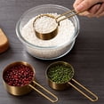 thumbnail image 4 of TIMIFIS Kitchen Gadgets Milliliter Stainless Steel Set Measuring Cup Measuring Spoon Seasoning Measuring Spoon Titanium Plated Golden Baking Set Measuring Cup Scale, 4 of 8