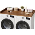 thumbnail image 1 of YUSAZENS 54 Inch Single Layer Laundry Countertop, MDF Board, Heavy Duty Utility Shelf for Washer Dryer Laundry Room Storage Red Brown, 1 of 8