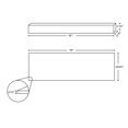 thumbnail image 3 of 48-in. W  18.25-in. D Stone Top In Black Galaxy Color For Wall Mount Faucet AI-20280, 3 of 3