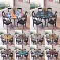 thumbnail image 3 of ziyahi Elastic Edged Waterproof Backed Fitted Table Cover waterproof table cover Cover Tableclothes Style A 1.2m, 3 of 9