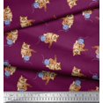 thumbnail image 2 of Soimoi Velvet Fabric Wool & Cat Animal Print Fabric by Yard 58 Inch Wide, 2 of 3
