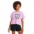 thumbnail image 1 of Athletic Works Girls' Graphic Boxy Fit T-Shirt, 1 of 3