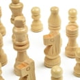 thumbnail image 2 of 32pcs Wooden Carved Chess Pieces Hand Crafted Set 65mm King Size Toys Chess Game, 2 of 12