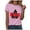 Pink, variant on Ramiter Canadian Tshirts for Women Cotton T Shirts Women Womens Canada Shirts Canada Day Flag Short Sleeve Maple Leaf Tee Top Navy,M
