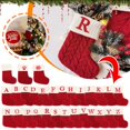thumbnail image 4 of 1~10PCS New Year Christmas Socks Red Snowflake Alphabet Letters Christmas knitting Stocking Christmas Tree Decoration For Home, 4 of 5
