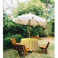 thumbnail image 2 of Vargottam Nappe d'Intérieur/extérieur 58 pouces avec trou de parapluie et Fermeture Éclair, Nappe imperméable à l'eau, Couvre-Tables pour Table de Cour Arrière - Yellow, 2 of 7