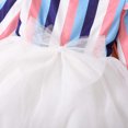 thumbnail image 4 of IROINID Deals Filles Manches Longues Robe de Bambin Fille Vêtements d'Automne Dentelle Rayée Robe avec Couvre-Chef Deux Pièces, Blanc, 4 of 9