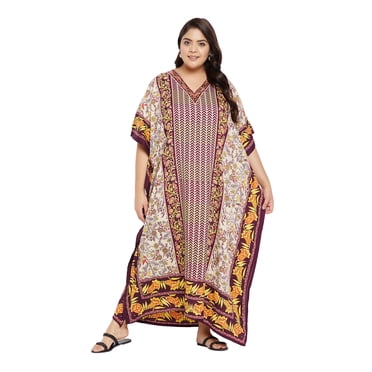 Caftans Longs pour Femmes Grande Taille Robe Caftan Robe de Soirée Fête Été Plage Robe d'Été Manches Kimono Longues Robes Décontractées en Ligne