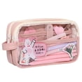 thumbnail image 4 of TopLLC Pencil Pouch, Pencil Case, Pencil Bag Large Mesh Bag Two Compartment Stationery Organizer Multi-Color Marker Pouch For Adults Office Business Holiday Gift pencil pencil, 4 of 5