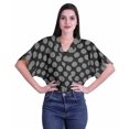 thumbnail image 1 of Moomaya Hauts Cache-Cœur pour Femmes Imprimés Taille Élastique Manches Boxy Blouse Cache-Cœur Décontractée, 1 of 4