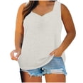 thumbnail image 1 of Birdeem Camisole pour Femmes Mode pour Femmes Couleur Unie Sans Manches à Col en V Camisole, 1 of 12