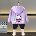 thumbnail image 1 of LOVZFMLL Vestes pour Filles Printemps Veste à Manches Longues à Capuche Décontractée Fine 7-8 Ans, 1 of 7